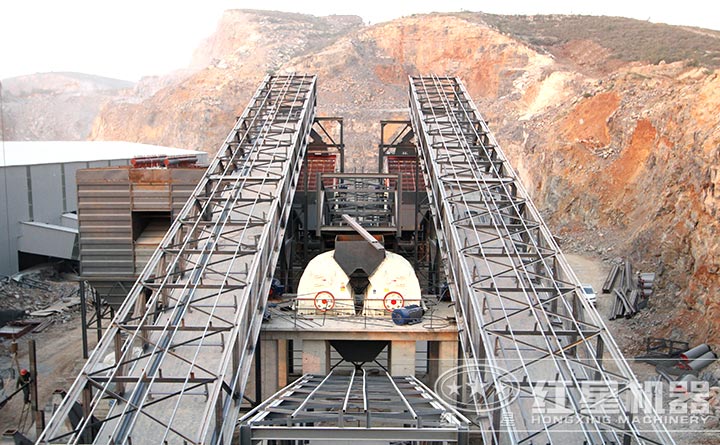 大型石灰石碎石生產線安裝現(xiàn)場