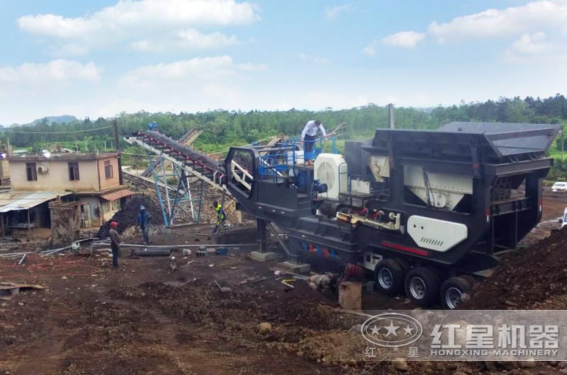 毛里求斯時(shí)產(chǎn)200噸單臺建筑垃圾移動制沙機(jī)現(xiàn)場 毛里求斯時(shí)產(chǎn)200噸單臺建筑垃圾移動制沙機(jī)現(xiàn)場