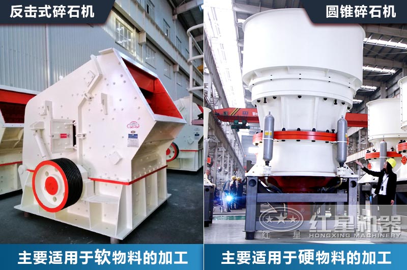 中細碎破碎設備該如何選？以常見的圓錐破和反擊破對比來為您分析