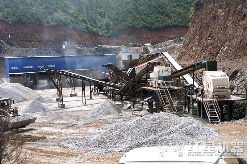 新型干法制砂生產(chǎn)線，破碎硬度較小的物料