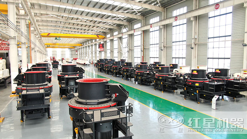 花崗巖石子粉碎機、制砂機車間現(xiàn)貨